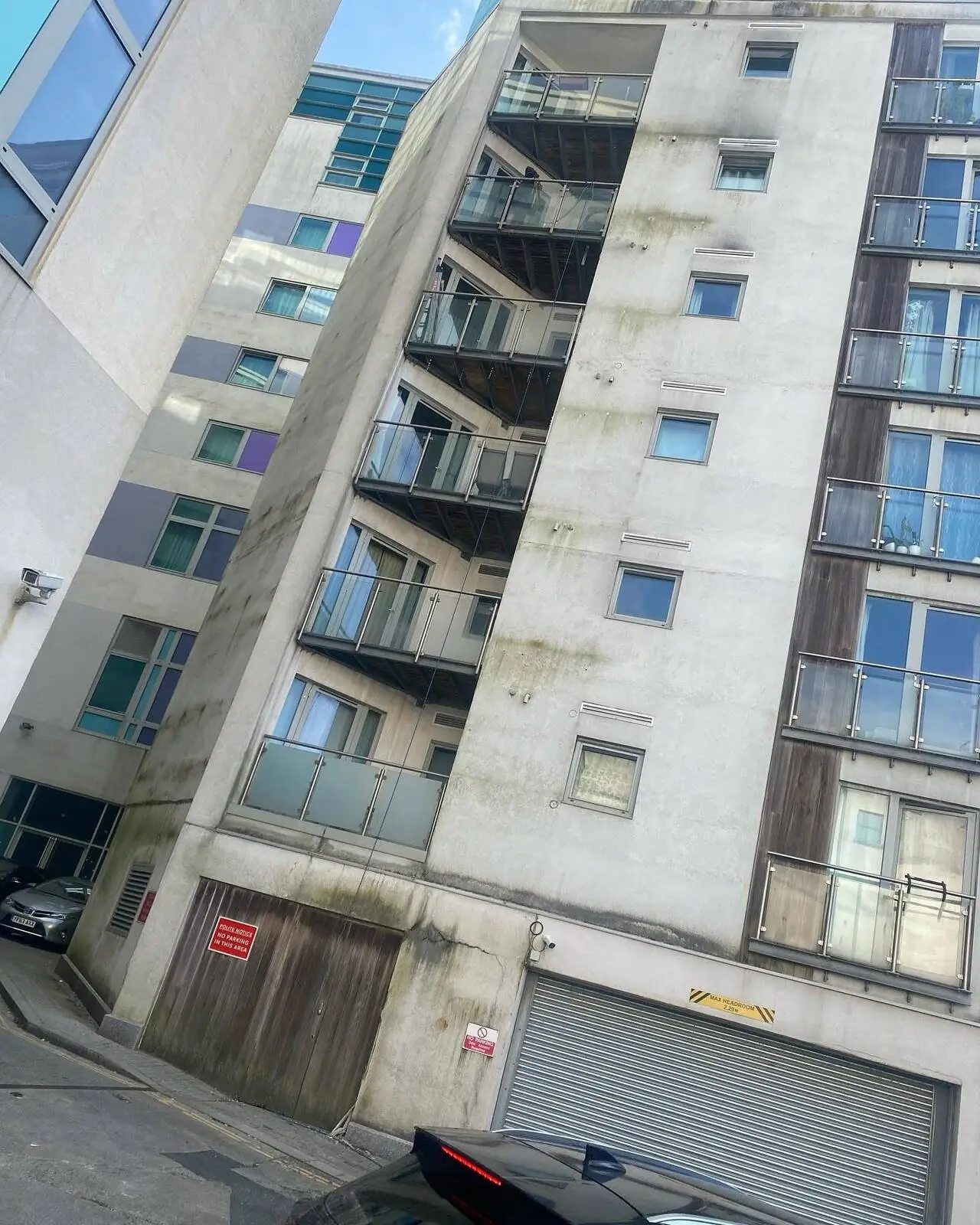 Large commercial building exterior after professional cleaning